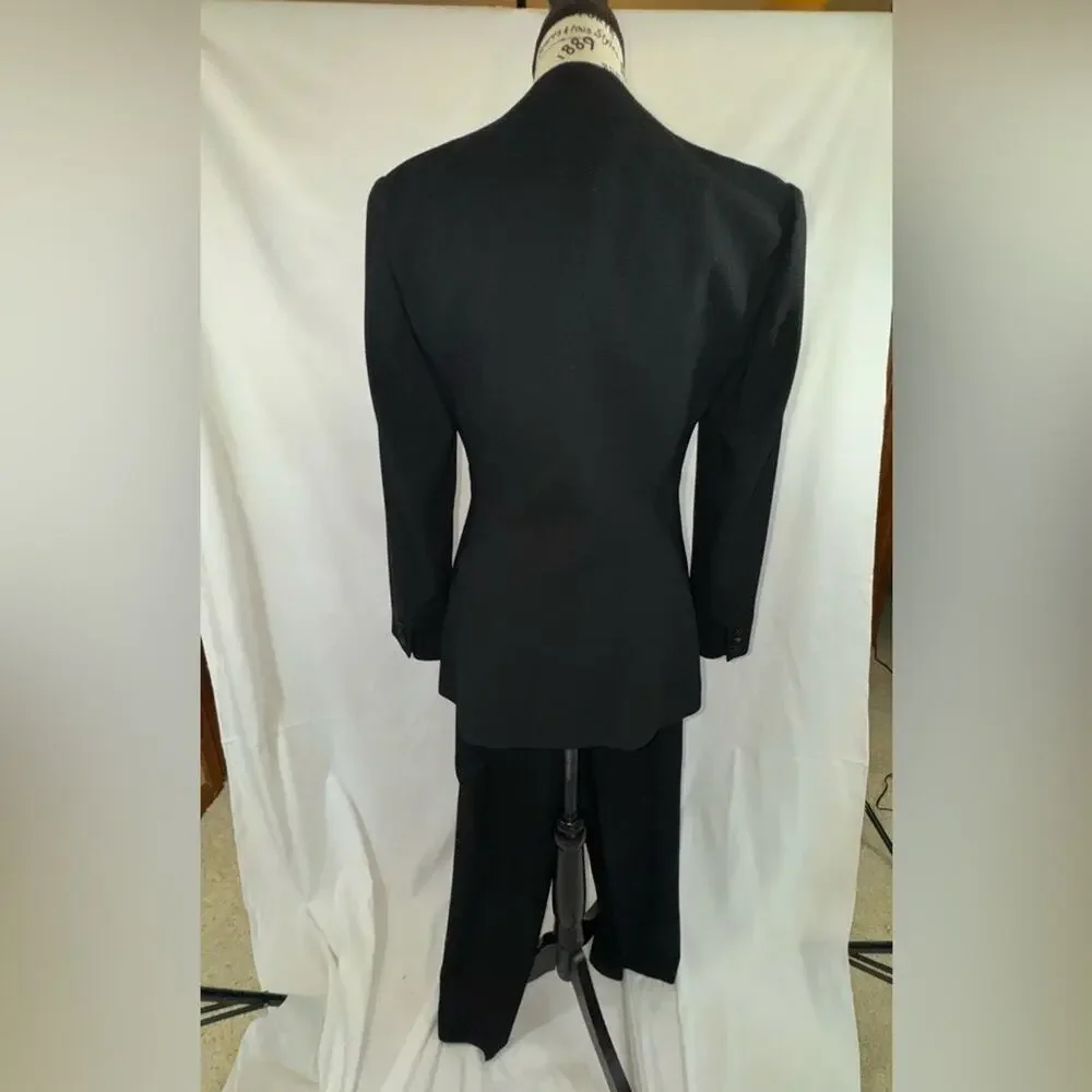 Gorgeous Barrie Pace Black Wool Pant Suit - Picture 3 of 14